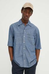 G-Star RAW pamut ing férfi, galléros, relaxed, D24603-D558 - kék L