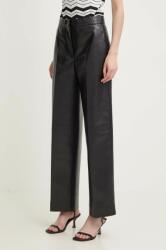 Calvin Klein nadrág női, fekete, magas derekú széles, K20K207083 - fekete 36