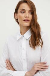 HUGO BOSS pamut ing női, galléros, fehér, regular, 50520677 - fehér 38