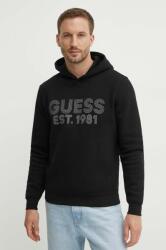 GUESS felső BEAU fekete, férfi, nyomott mintás, kapucnis, M4YQ36 K9Z21 - fekete XL