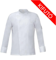 Giblor's Szakácskabát - fehér, patentos, LUXSATIN-ból (18P08G039)