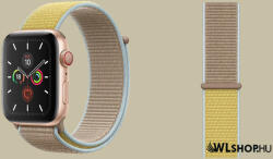 FeiFan Szövet óraszíj Apple Watch órához 38/40/41 mm FeiFan - Homok barna (IWNY305)
