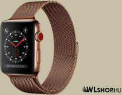 FeiFan Mágneses fém óraszíj Apple Watch órához 42/44/45/49 mm FeiFan Milanese - Bronz arany (IWM422)