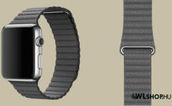 FeiFan Mágneses, bőr hatású óraszíj Apple Watch órához 38/40/41 mm FeiFan - Szürke (IWBM302)