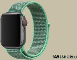 FeiFan Szövet óraszíj Apple Watch órához 38/40/41 mm FeiFan - Menta zöld (IWNY342)