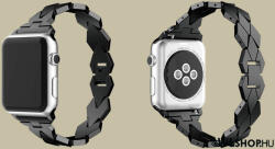 FeiFan Fém óraszíj Apple Watch órához 38/40/41 mm FeiFan Rombusz - Fekete (IWFR301)