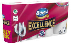 OOOPS! Kéztörlő tekercses háztartási OOOPS! Excellence 3 rétegű 4 tekercses - papir-bolt