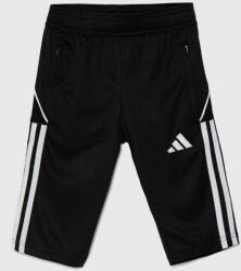 adidas Performance gyerek rövidnadrág TIRO23L 3/4PNTY fekete, nyomott mintás, állítható derekú, HS3552 - fekete 128