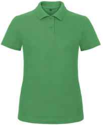 B and C Női galléros póló rövid ujjú B&C Ladies' Piqué Polo Shirt - PWI11 - 3XL, Kelly zöld