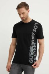 Guess t-shirt fekete, férfi, nyomott mintás, M4YI34 J1314 - fekete S