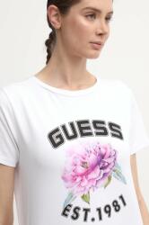 Guess t-shirt PEONY női, fehér, V4YI15 J1314 - fehér S
