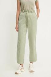 Pepe Jeans nadrág AYLIN női, zöld, magas derekú egyenes, PL211763 - zöld XS