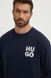 HUGO BOSS kapucnis pulcsi otthoni viseletre sötétkék, nyomott mintás, 50520462 - sötétkék M
