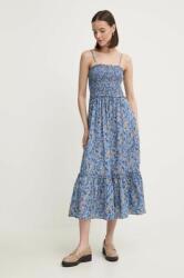 Pepe Jeans pamut ruha MARIELA midi, harang alakú, PL953582 - kék XS