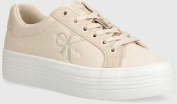 Calvin Klein sportcipő BOLD VULC FLATF LOW MIX ML MTR bézs, YW0YW01492 - bézs Női 41