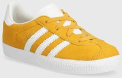 adidas Originals gyerek velúr sportcipő GAZELLE CF EL sárga, IH0361 - sárga 23.5