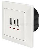 LogiLink Fali konnektor, 2x USB-A, 1x USB-C (LOGILINK_PA0254) (LOGILINK_PA0254)