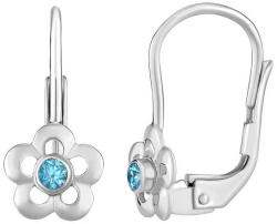 Silvego Ezüst nefelejcs fülbevaló természetes kék topázzal Swarovski® Gemstones SILVEGOB70164B