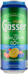 Gösser Nature Zitrone 0, 5L Áfonya-Citrom Ízű Alkoholmentes Sör (DRS)