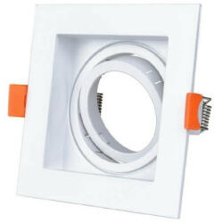 OPTONICA Beépíthető spot keret, négyzetes, GU10-es foglalat, fehér / MAX 35W/ IP20 / OT2050 (OT2050)