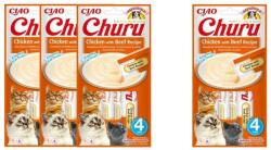  INABA INABA Churu csirke és marhahús ízesítésű macskaeledel 4x14g 3+1 Gratis