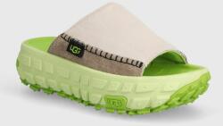 Ugg papuci din piele Venture Daze Slide femei, culoarea verde, cu platforma, 1152680 PPYH-KLD0IT_71X