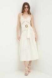 TWINSET rochie din bumbac culoarea alb, maxi, evazati PPYH-SUD18B_01X