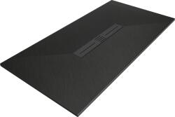 Mexen Toro, SMC téglalap alakú zuhanytálca 200 x 70 cm, fekete, fekete huzat, 43707020-B (43707020-B)