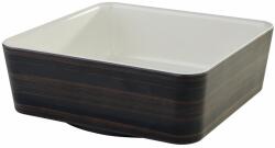 APS APS Plus Castron pătrat decor din lemn stejar închis, crem, lungime: 200 mm Castron