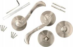 KOTARBAU Mâner de ușă cu blocare wc bară rotundă satinată 110 mm (ZSY0573)