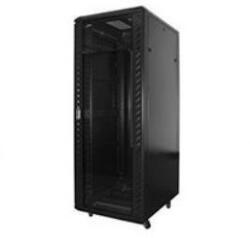 TechSon 800 x 800 mély 42U magas, álló 19"-os rackszekrény, üveg ajtó, fekete (rack_tc_80x80x42U)