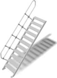 KRAUSE LÉPCSŐ (KÖNNYŰFÉM), 11 FOKOS 0, 6 M, 60° (823205)