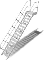 KRAUSE LÉPCSŐ DOBOGÓVAL (KÖNNYŰFÉM) 15 FOKOS 0, 6 M, 45° (824257)