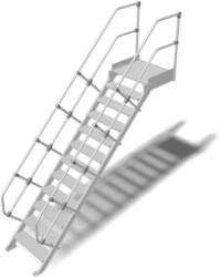 KRAUSE LÉPCSŐ DOBOGÓVAL (KÖNNYŰFÉM) 11 FOKOS 0, 6 M, 45° (824219)