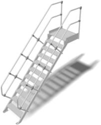 KRAUSE LÉPCSŐ DOBOGÓVAL (KÖNNYŰFÉM) 11 FOKOS 0, 6 M, 45° (824202)