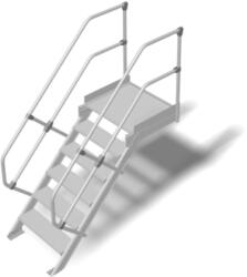 KRAUSE LÉPCSŐ DOBOGÓVAL (KÖNNYŰFÉM) 6 FOKOS 0, 6 M, 60° (824950)