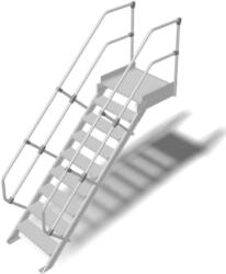 KRAUSE LÉPCSŐ DOBOGÓVAL (KÖNNYŰFÉM) 9 FOKOS 0, 8 M, 60° (825186)