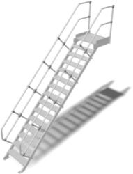 KRAUSE LÉPCSŐ DOBOGÓVAL (KÖNNYŰFÉM) 15 FOKOS 0, 8 M, 60° (825247)