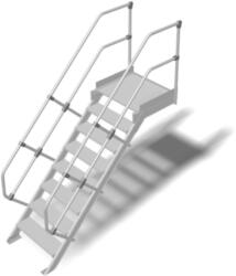 KRAUSE LÉPCSŐ DOBOGÓVAL (KÖNNYŰFÉM) 8 FOKOS 0, 8 M, 60° (825179)
