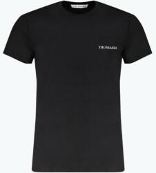 Trussardi Tricou barbati din bumbac cu imprimeu cu logo, Negru (FI-TRU1MTS02_NEBLACK_XL)