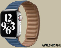 FeiFan Mágneses bőr óraszíj újgenerációs Apple Watch órához 38/40/41 mm FeiFan - Tenger kék (IWMB306)