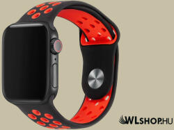 FeiFan Szilikon sport óraszíj Apple Watch órához 38/40/41 mm FeiFan - Fekete-Piros (IWSZN304)