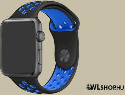 FeiFan Szilikon sport óraszíj Apple Watch órához 38/40/41 mm FeiFan - Fekete-Kék (IWSZN302)