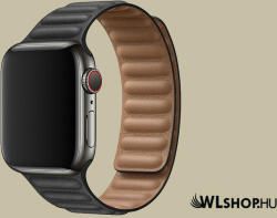 FeiFan Mágneses bőr óraszíj újgenerációs Apple Watch órához 38/40/41 mm FeiFan - Fekete (IWMB311)