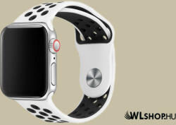 FeiFan Szilikon sport óraszíj Apple Watch órához 38/40/41 mm FeiFan - Fehér-Fekete (IWSZN320)