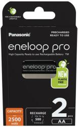 Panasonic pro BK-3HCDE/2BE AA/ceruza 2500mAh Ni-MH akkumulátor 2db/csomag (BK-3HCDE/2CP) - lenser