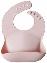 mushie Hajlékony szilikon előke - púderrózsaszín