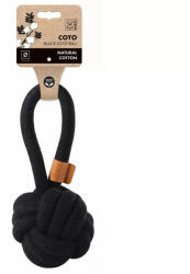  M-PETS kötéljáték füles labda 11cm fekete - blupet - 1 877 Ft