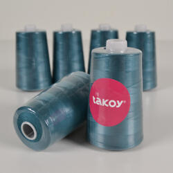 Takoy Overlock / coverlock poliészter cérna TKY 5000 petrol színű