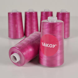 Takoy Overlock / coverlock poliészter cérna TKY 5000 amarant színű